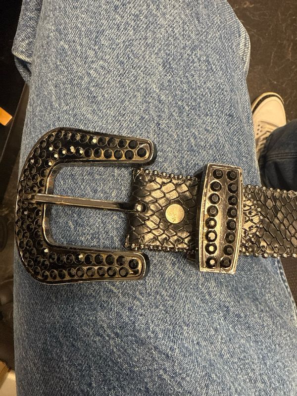 DNA Black Studded Belt Sz:M