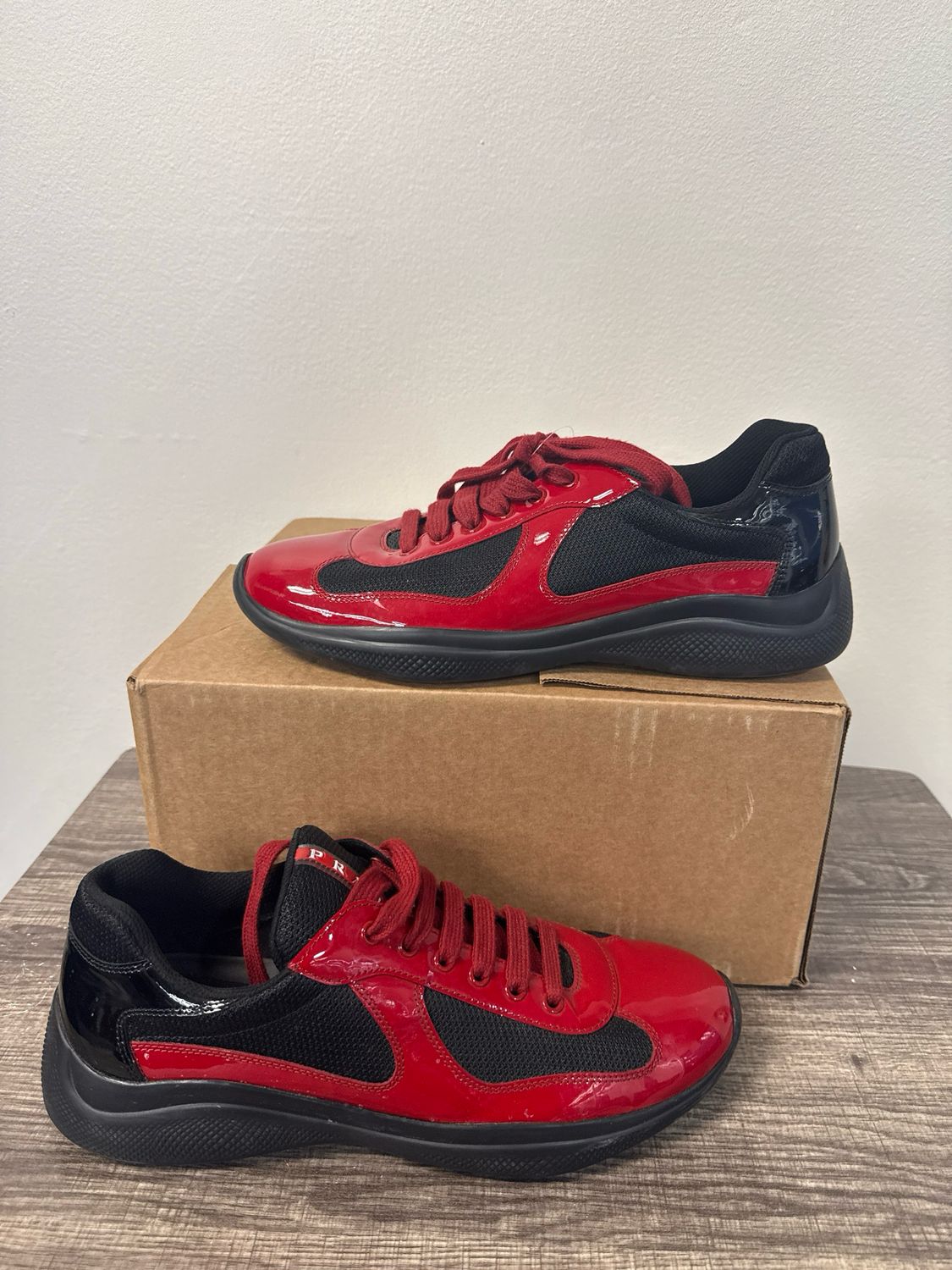 Prada Red/Black AC Sz:10