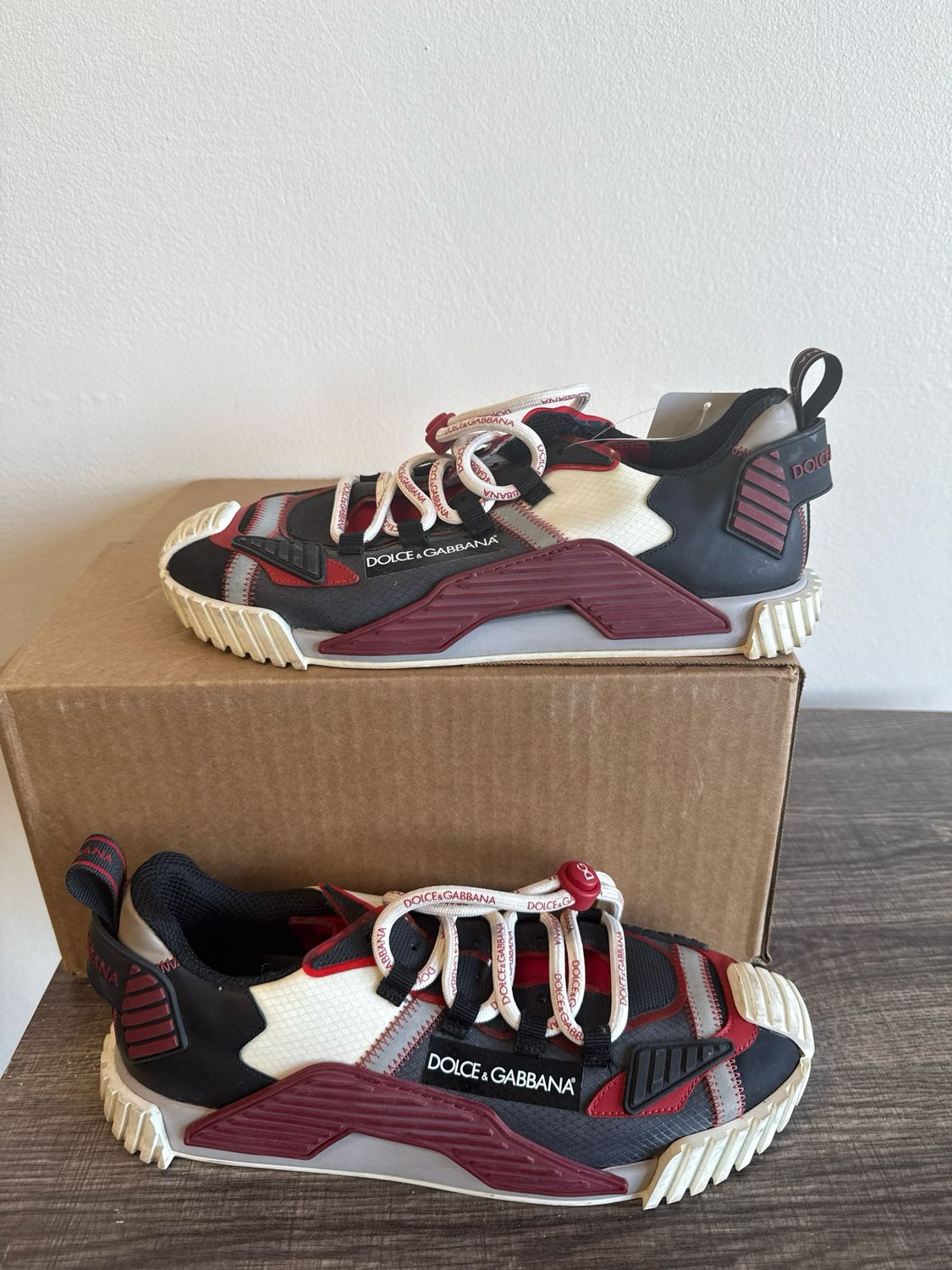 Dolce &amp; Gabbana Red/Black Sneakers (No Box) Sz 9