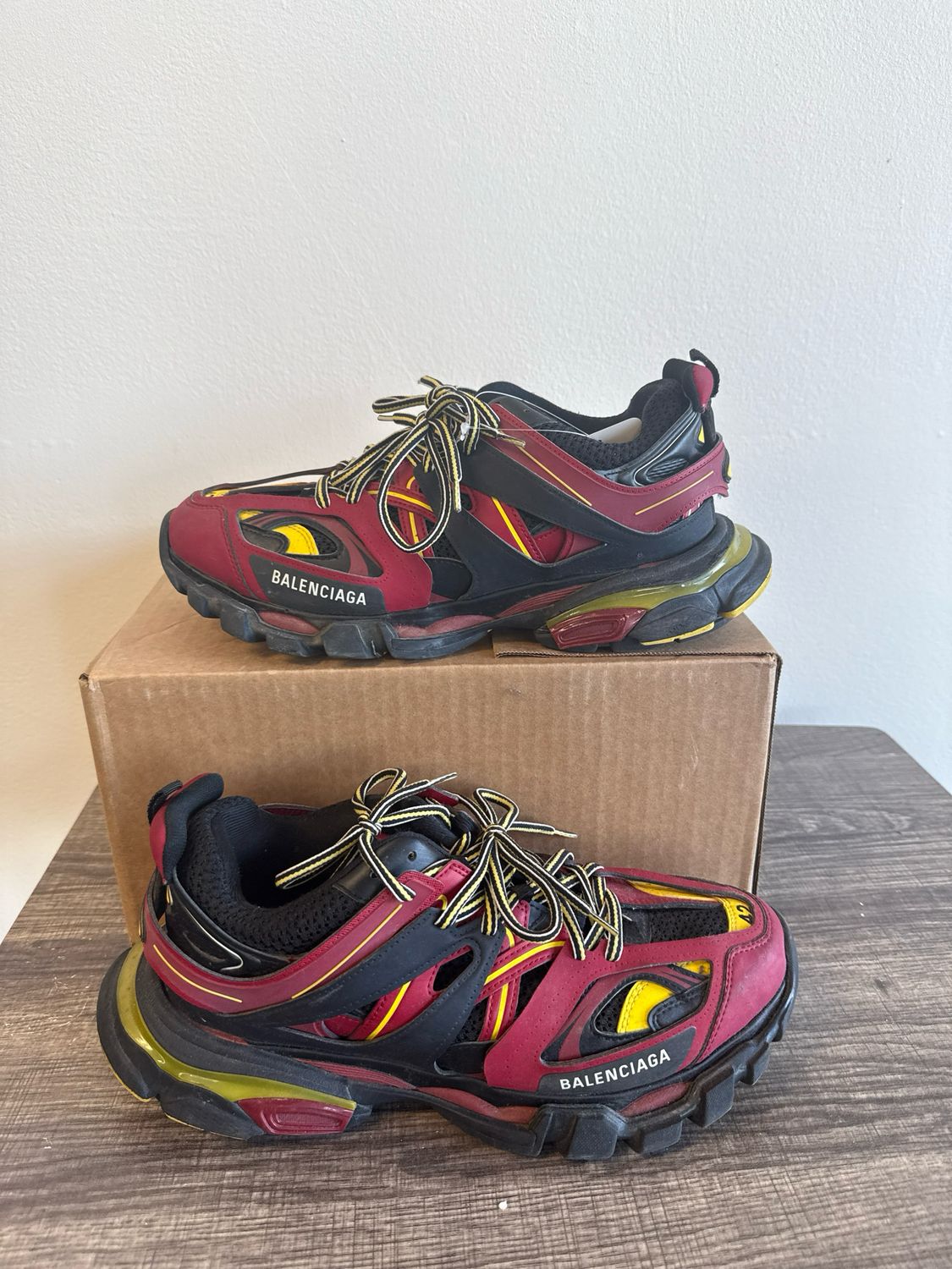 Balenciaga Track Red/Yellow (No Box) Sz 9