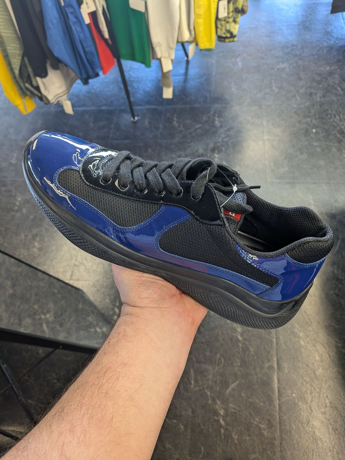 Prada America Cup Blue/Black (box) Sz:10.5