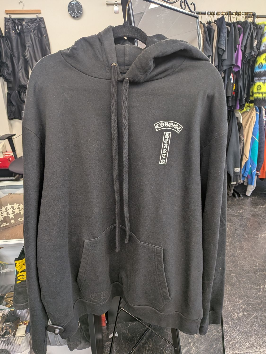 Chrome Hearts F You Black Hoodie Sz:L