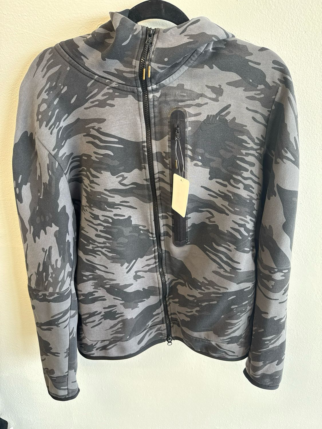 Nike Tech Hoodie Grey Camo Sz:L