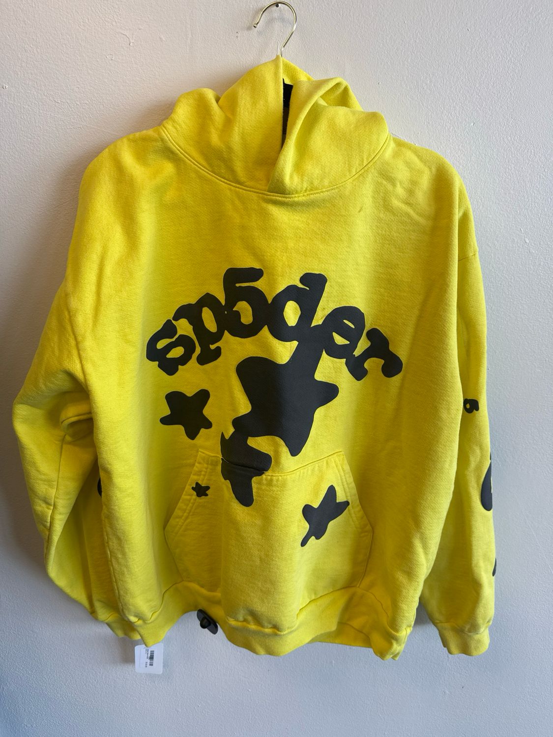 Sp5der Yellow Hoodie Sz:XL