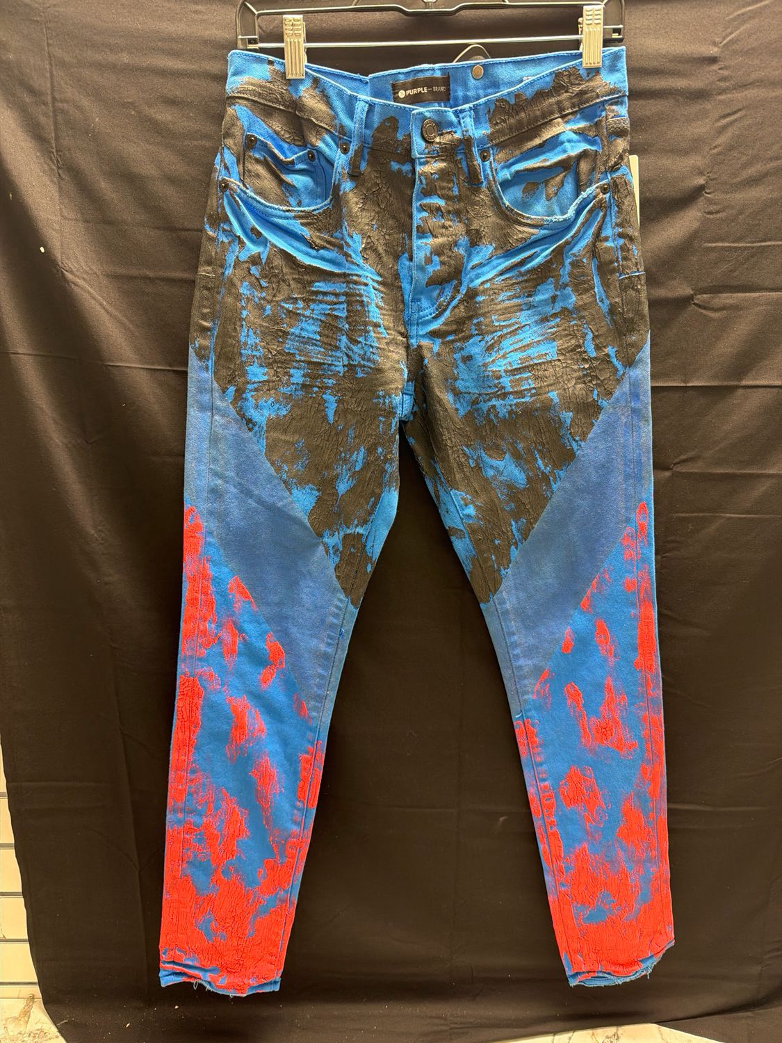 Purple Brand Blue/Multi Paint Splatter Jeans Sz 30