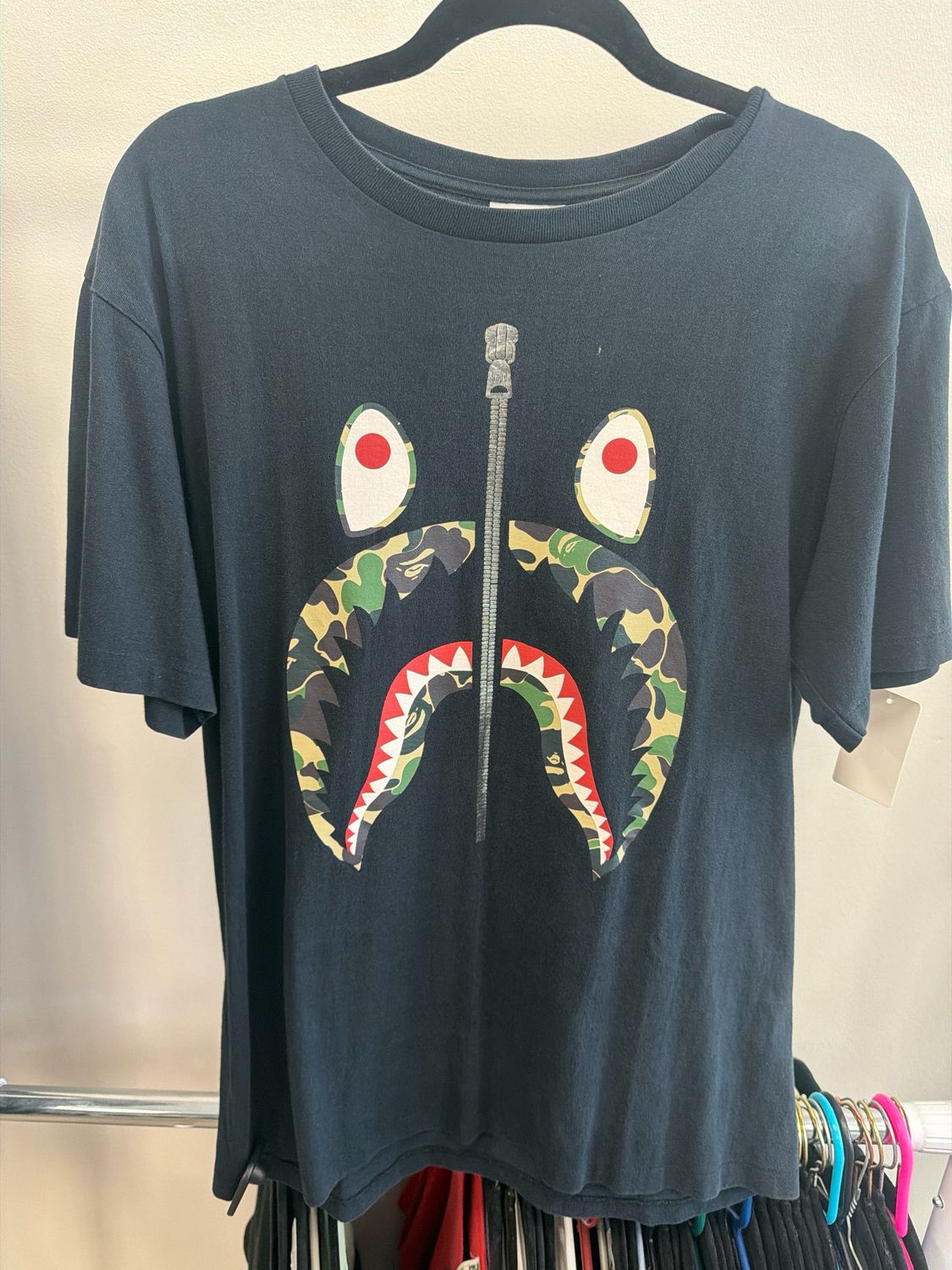 Bape Black Camo Tee Sz L