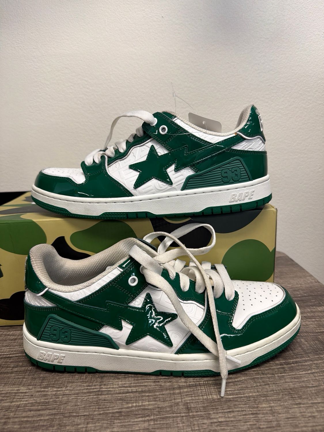 Bape Sk8 Green Sz 9