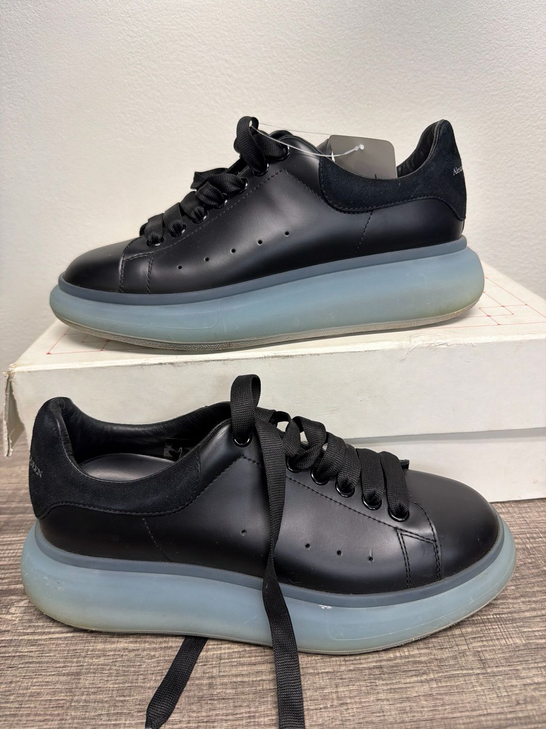 Alexander McQueen Black/Light Blue Sole Sz 7
