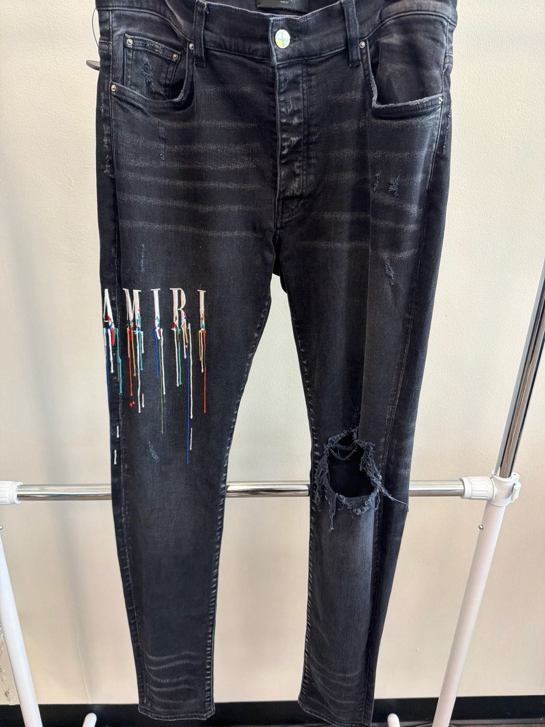 Amiri Color Drip Splatter Jeans Sz 34