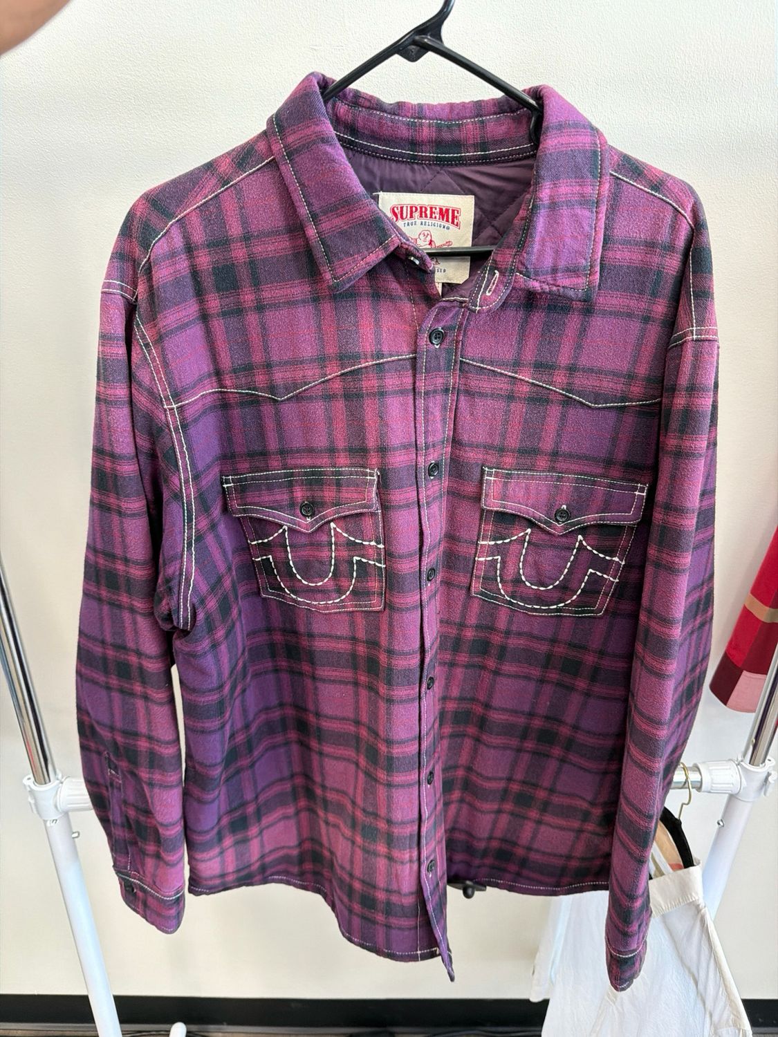 Supreme x True Religion Purple Flannel (new) Sz:XL