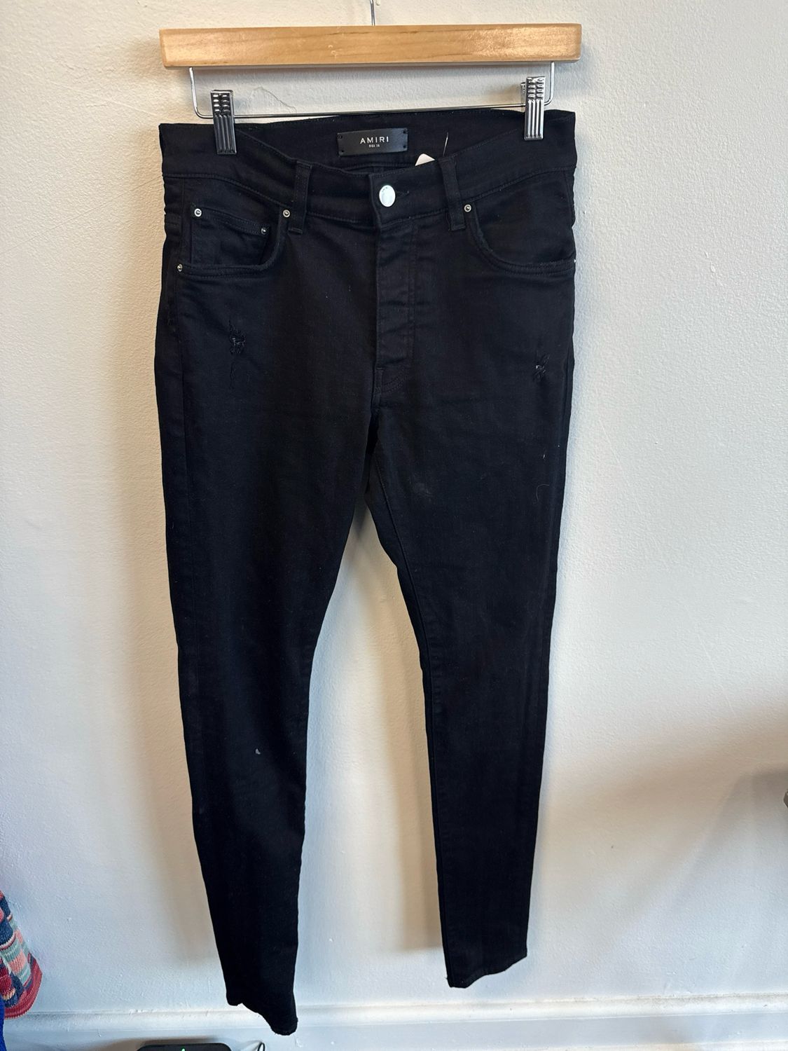 Amiri Black Distressed Jeans Sz:28