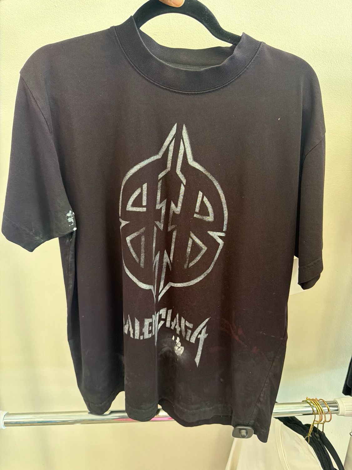 Balenciaga Black Tee Sz:XL