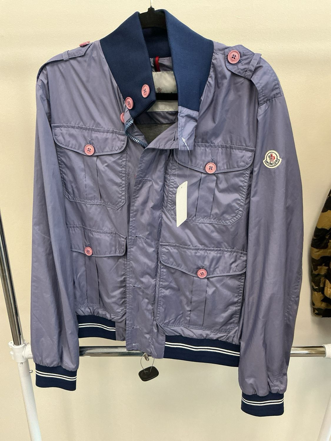 Moncler Purple Button Up Jacket Sz:4