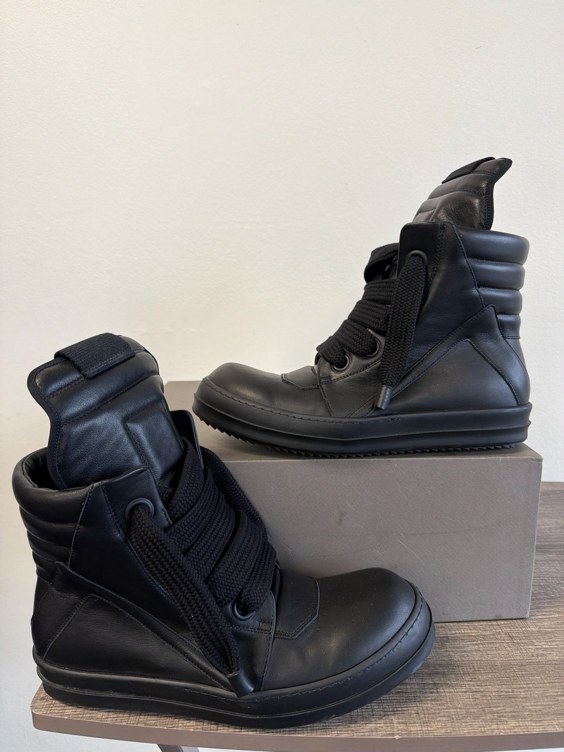 Rick Owens Black Geobasket Turbo Sz:11