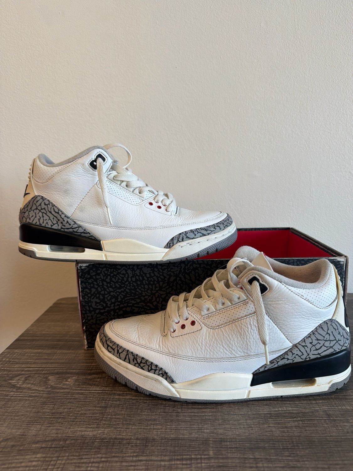 Jordan 3 White Cement Reimagined (box) Sz:9