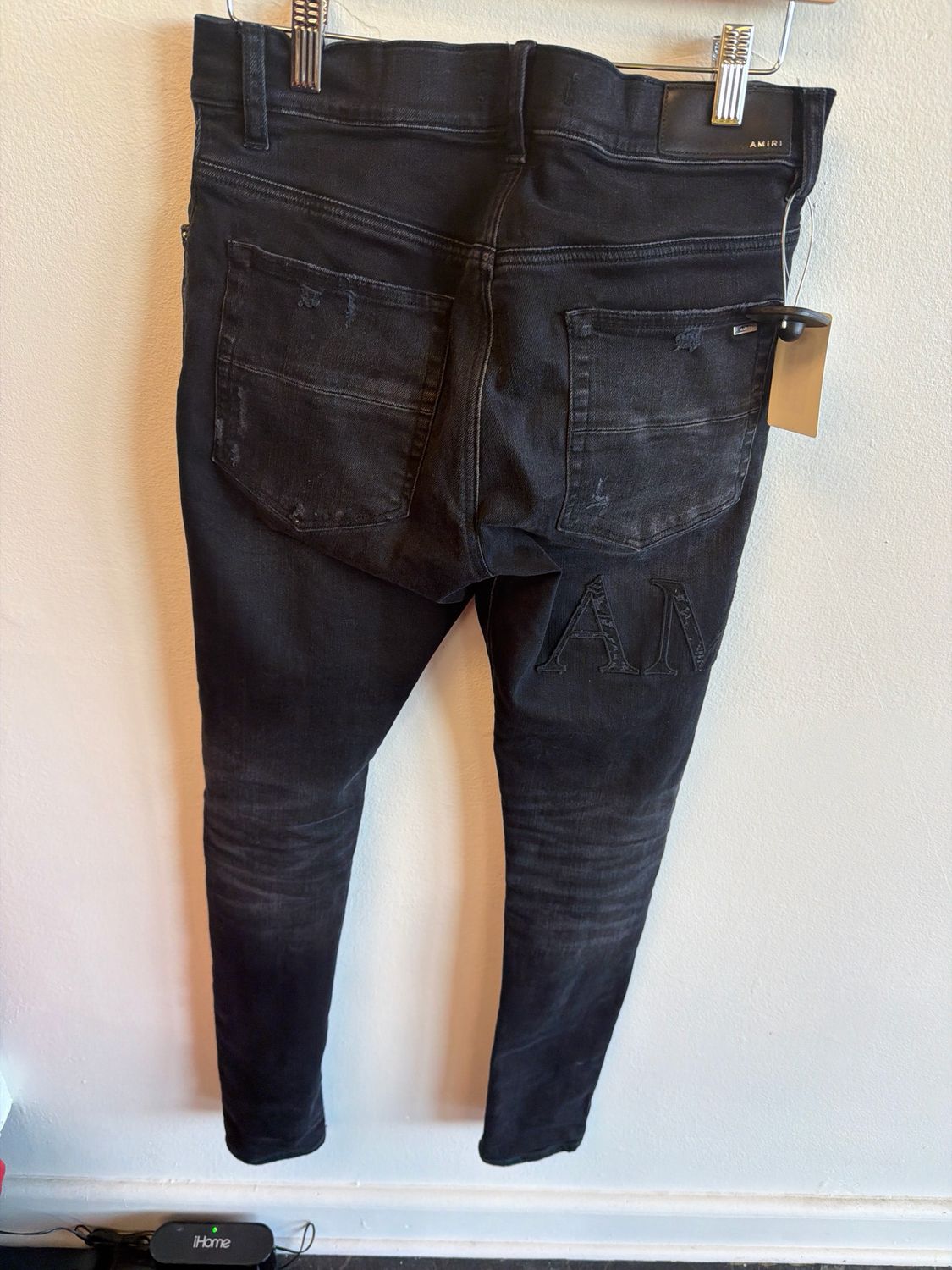 Amiri Black Spellout Jeans Sz:29