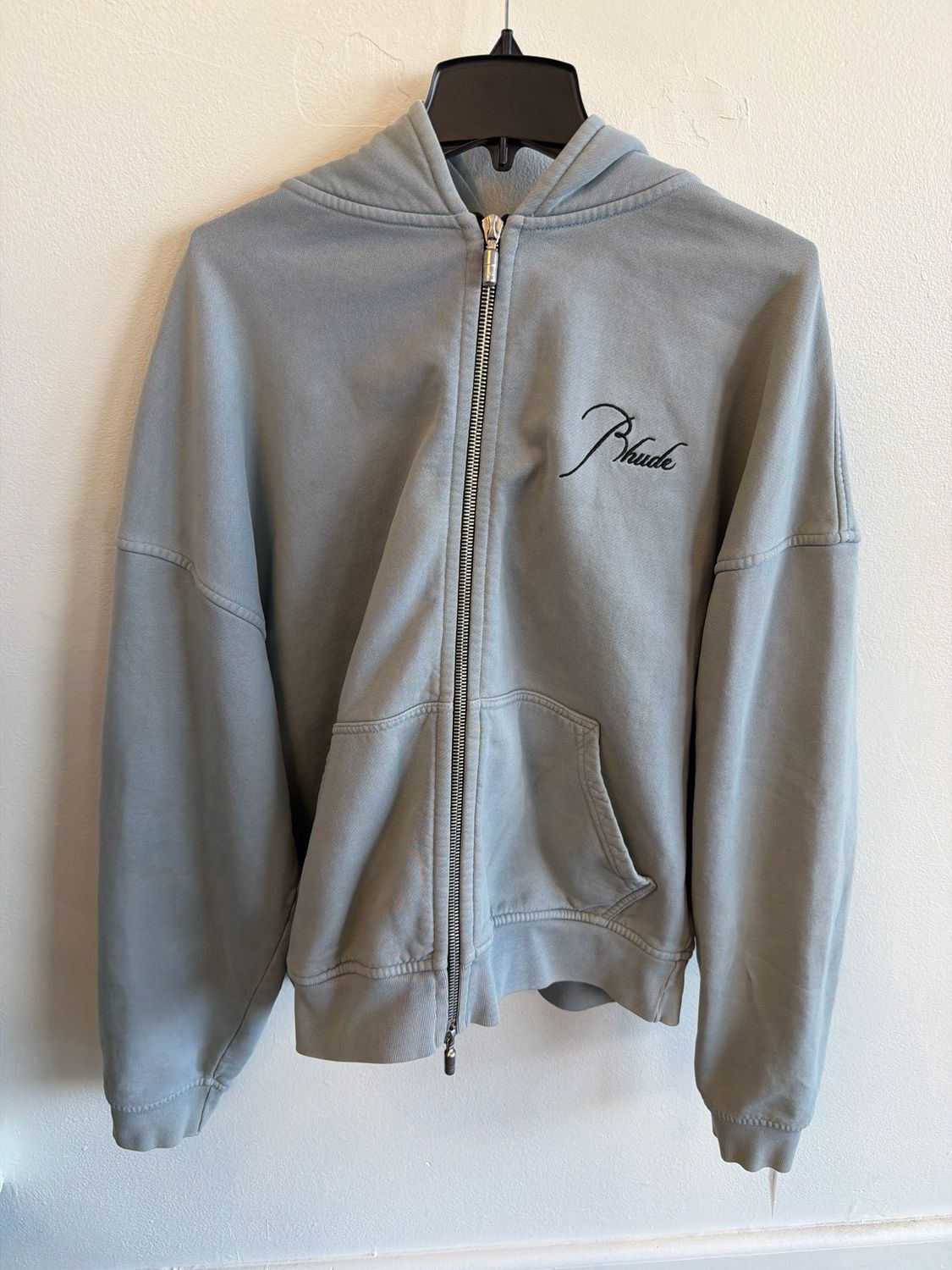 Rhude Light Blue Hoodie Sz:M