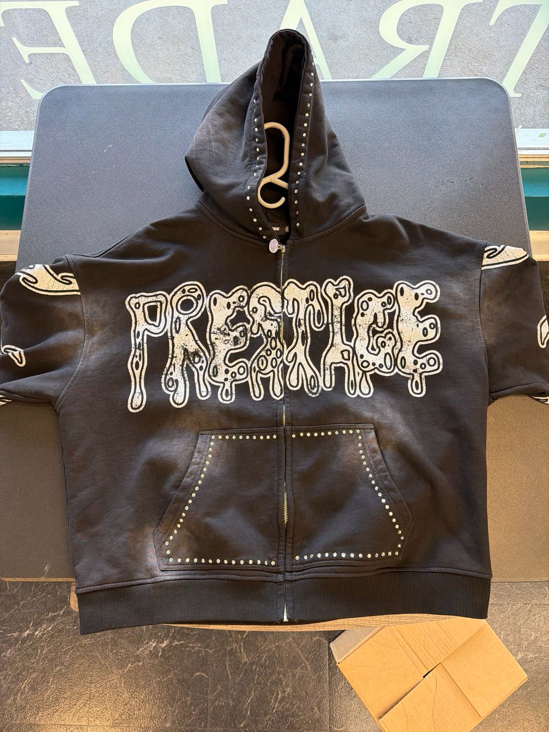 Prestige Rhinestone Hoodie Sz:2XL