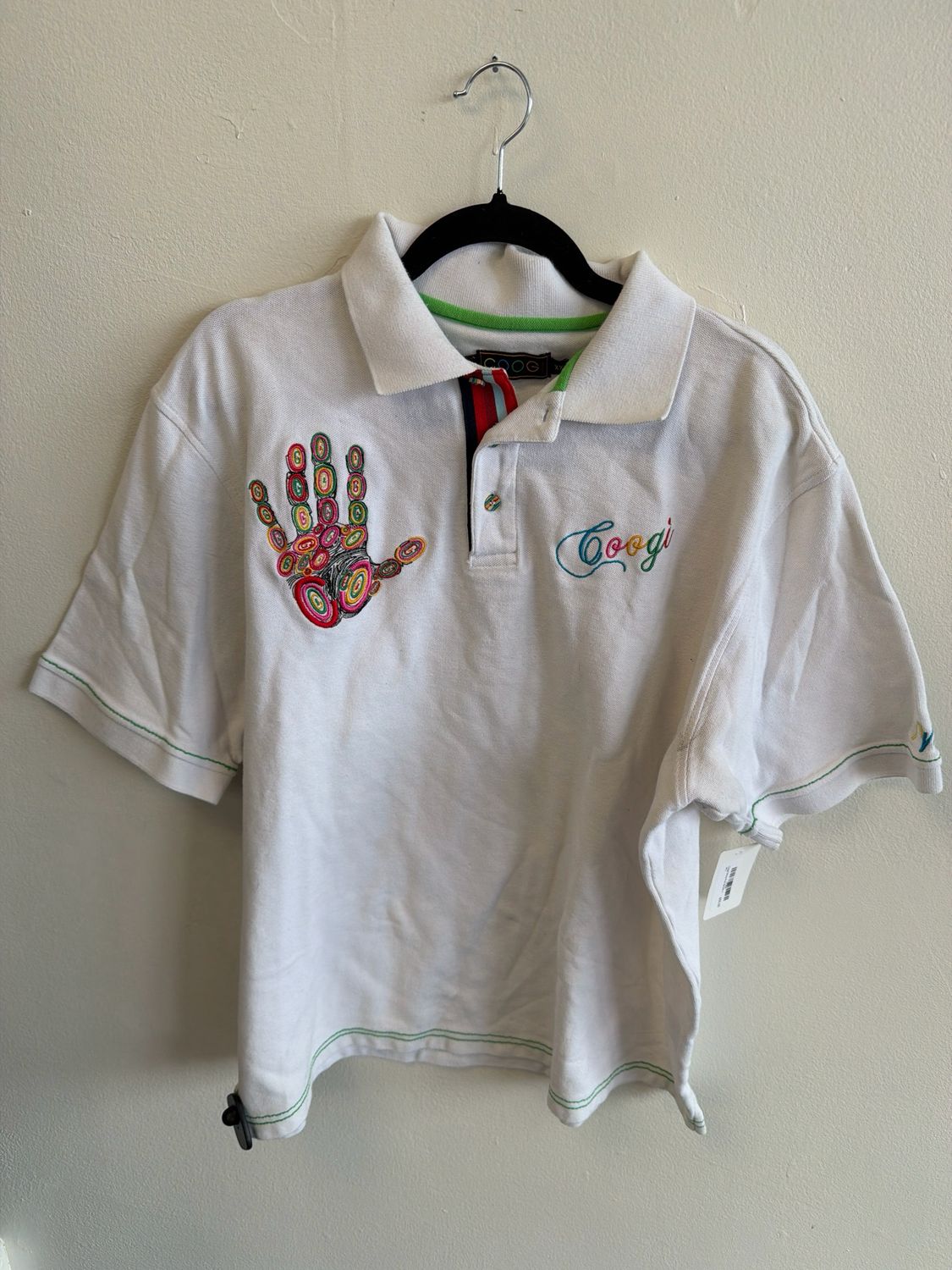 Coogi White Polo Sz:2XL
