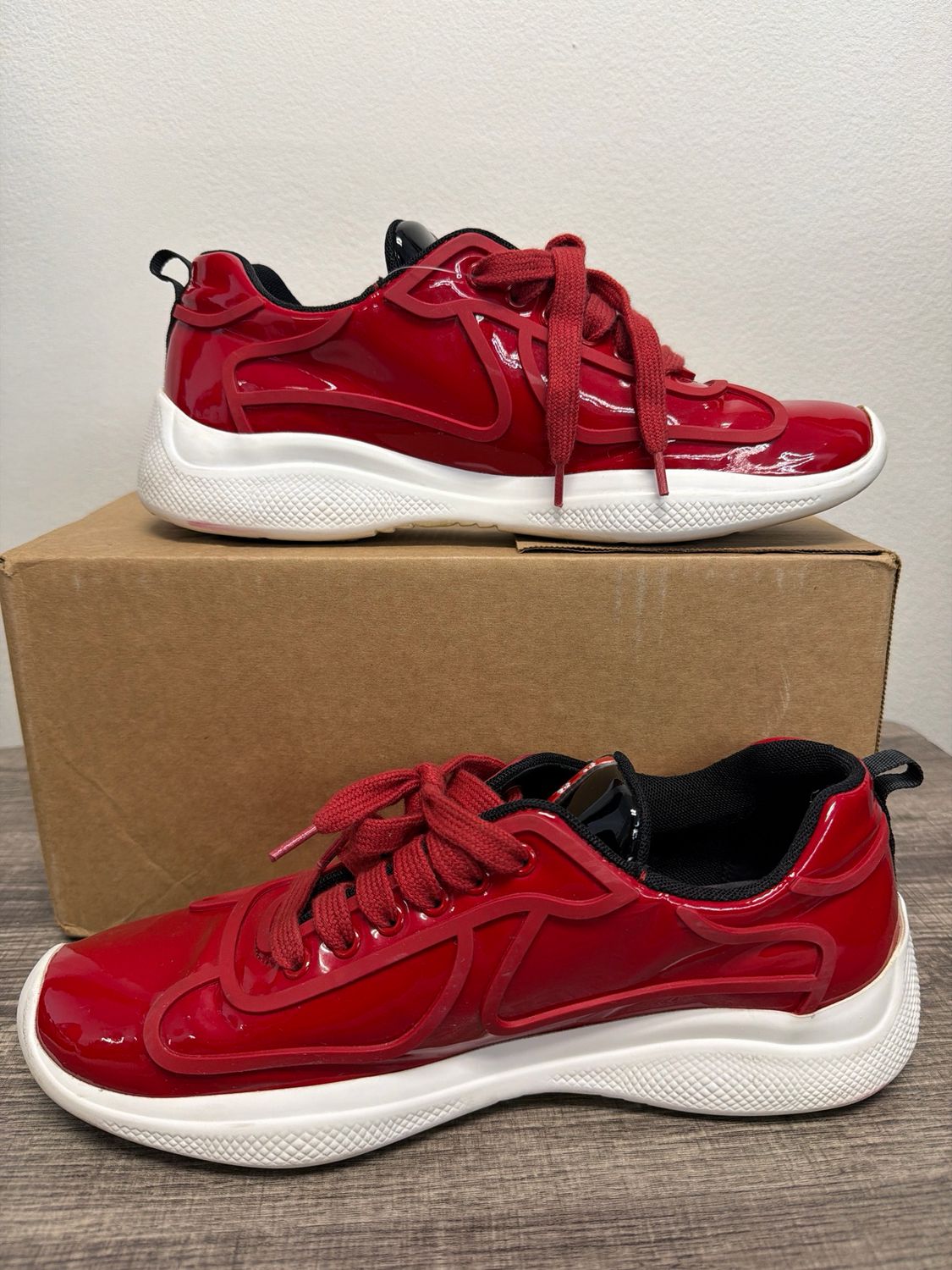 Prada AC Patent Red (No Box) Sz:9.5