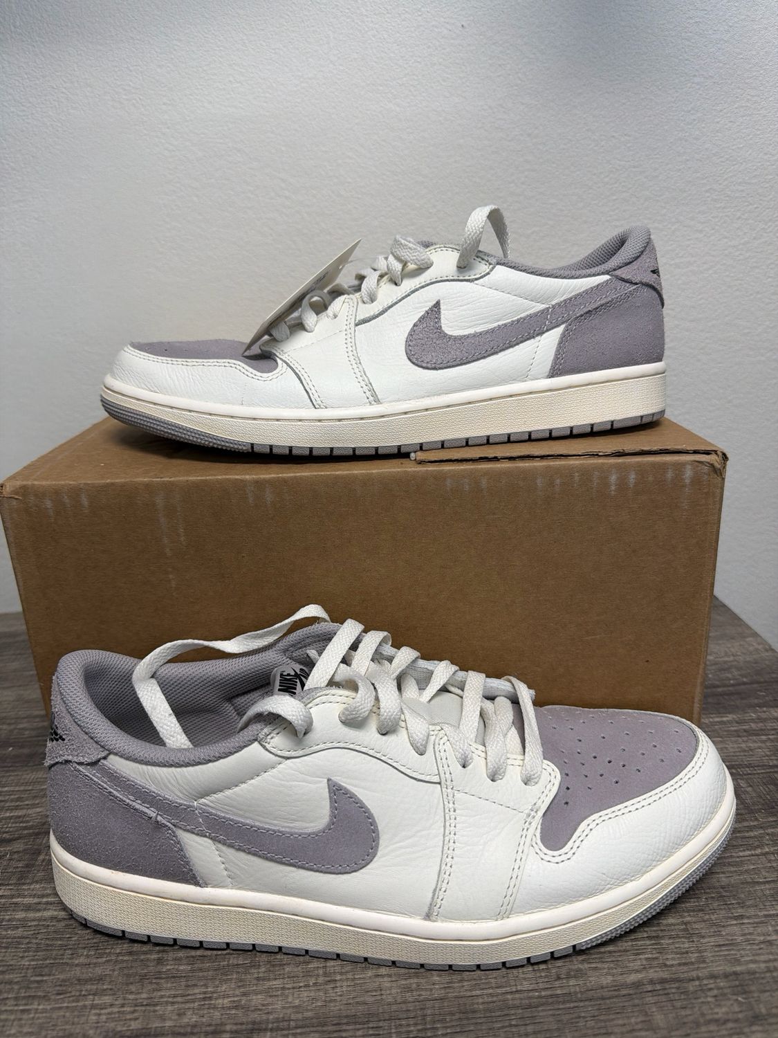 Jordan 1 Low White/Grey (Box) Sz:10.5