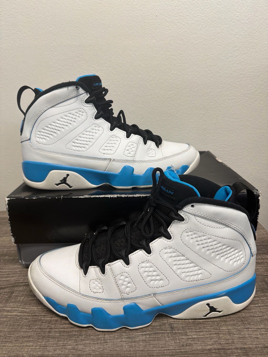 Jordan 9 White/Blue (Box) Sz:10