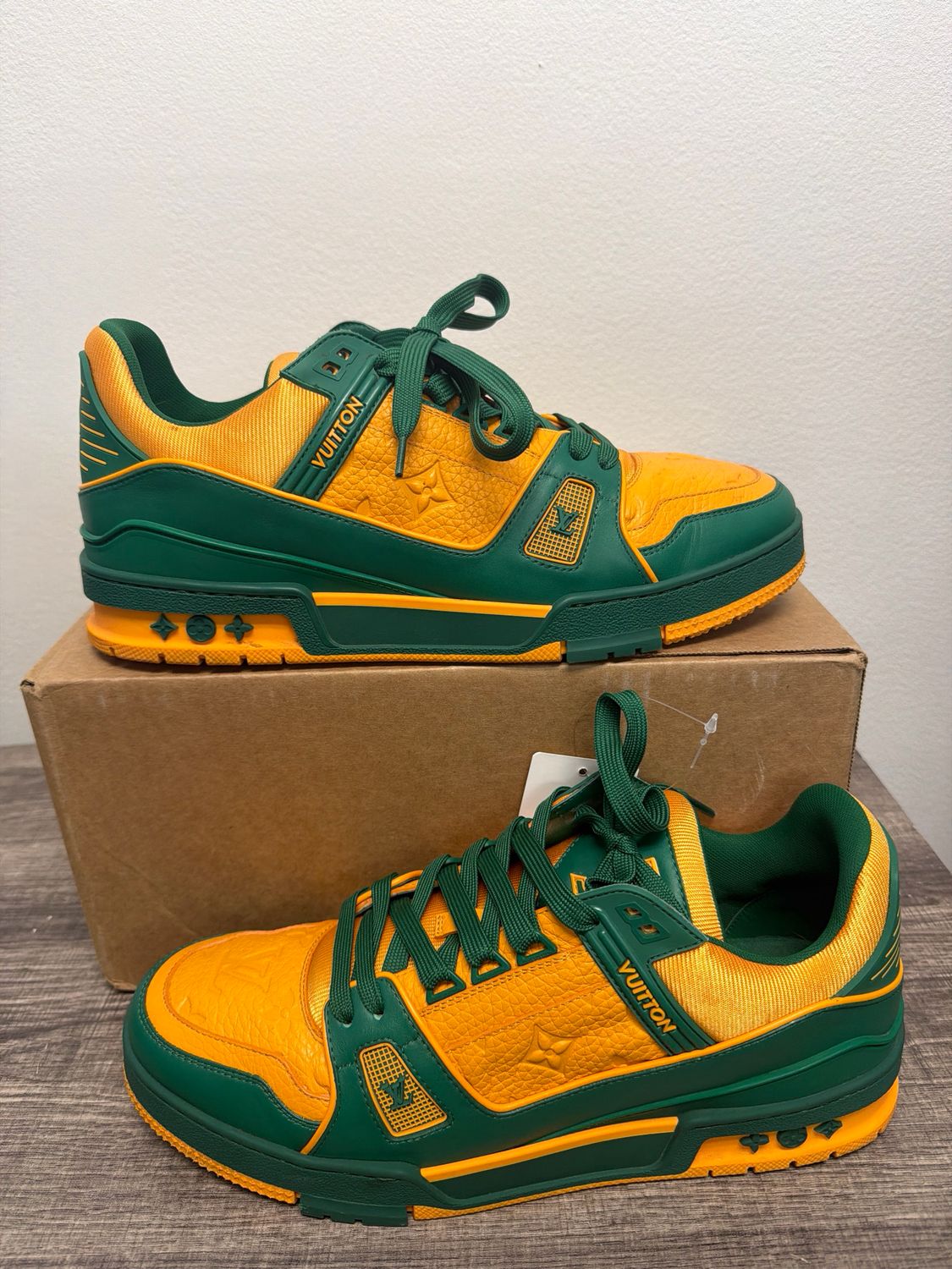 Louis Vuitton Trainers Orange/Green (No Box) Sz:10.5