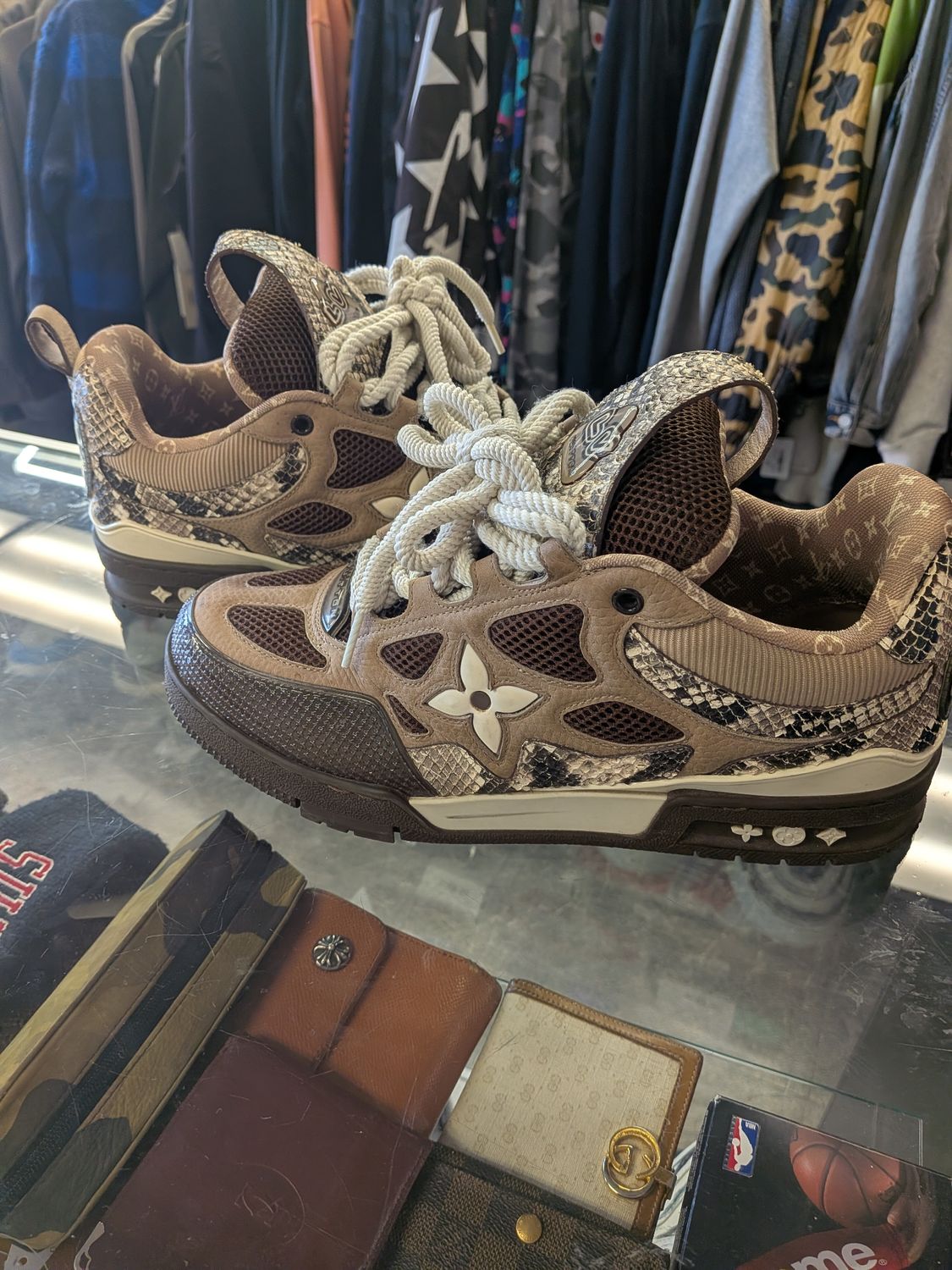 Louis Vuitton Snakeskin Brown Skate (No Box) Sz:10