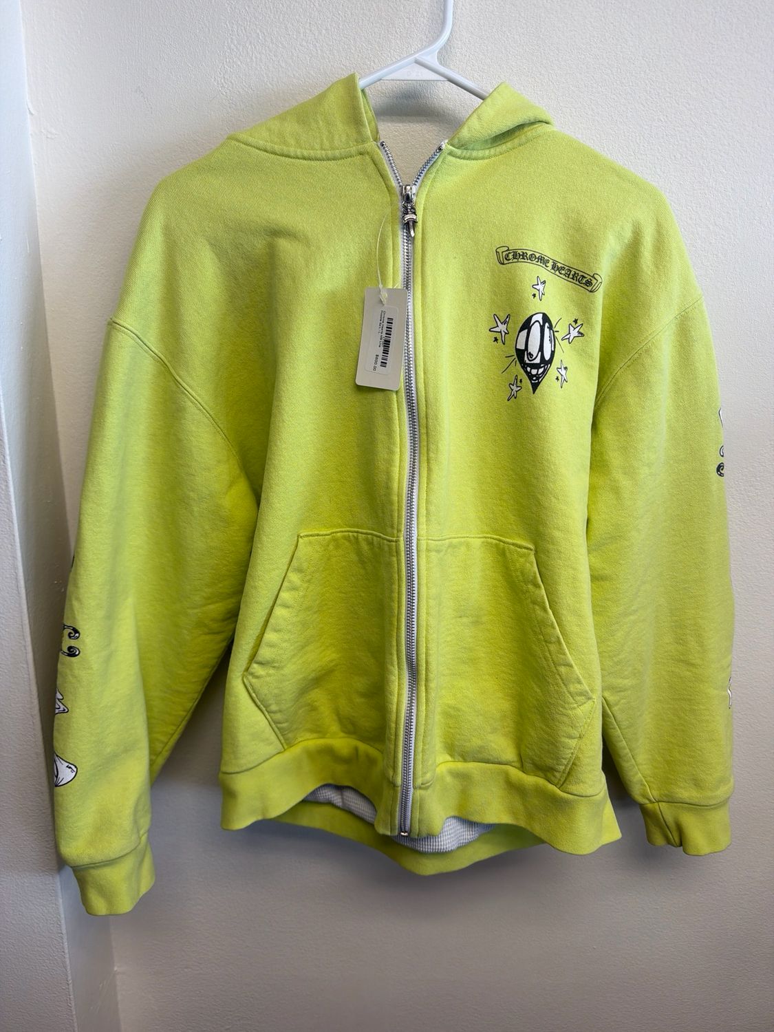 Chrome Hearts MB Lime Hoodie Sz:L