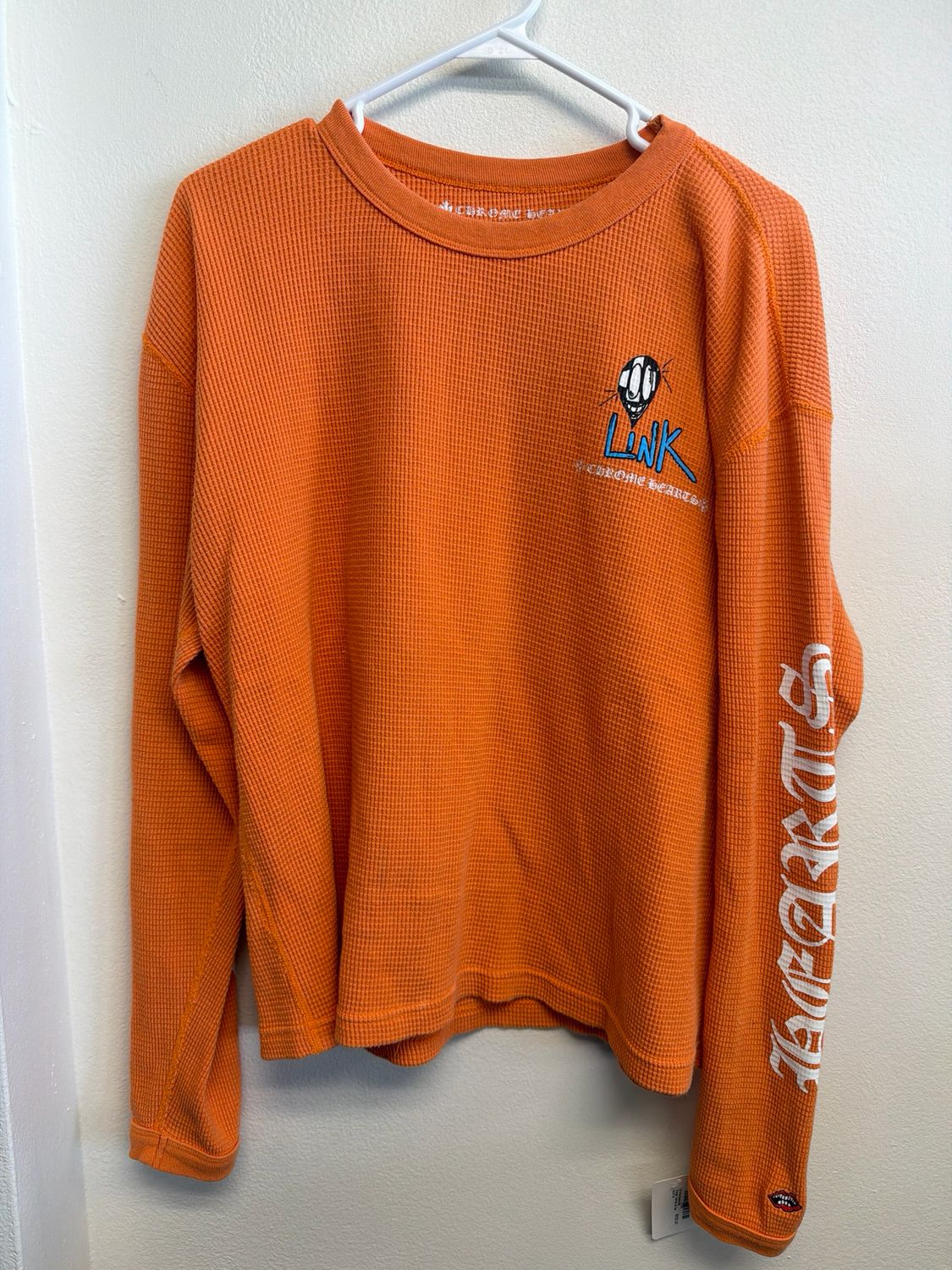 Chrome Hearts MB Orange Thermal LS Tee Sz:M