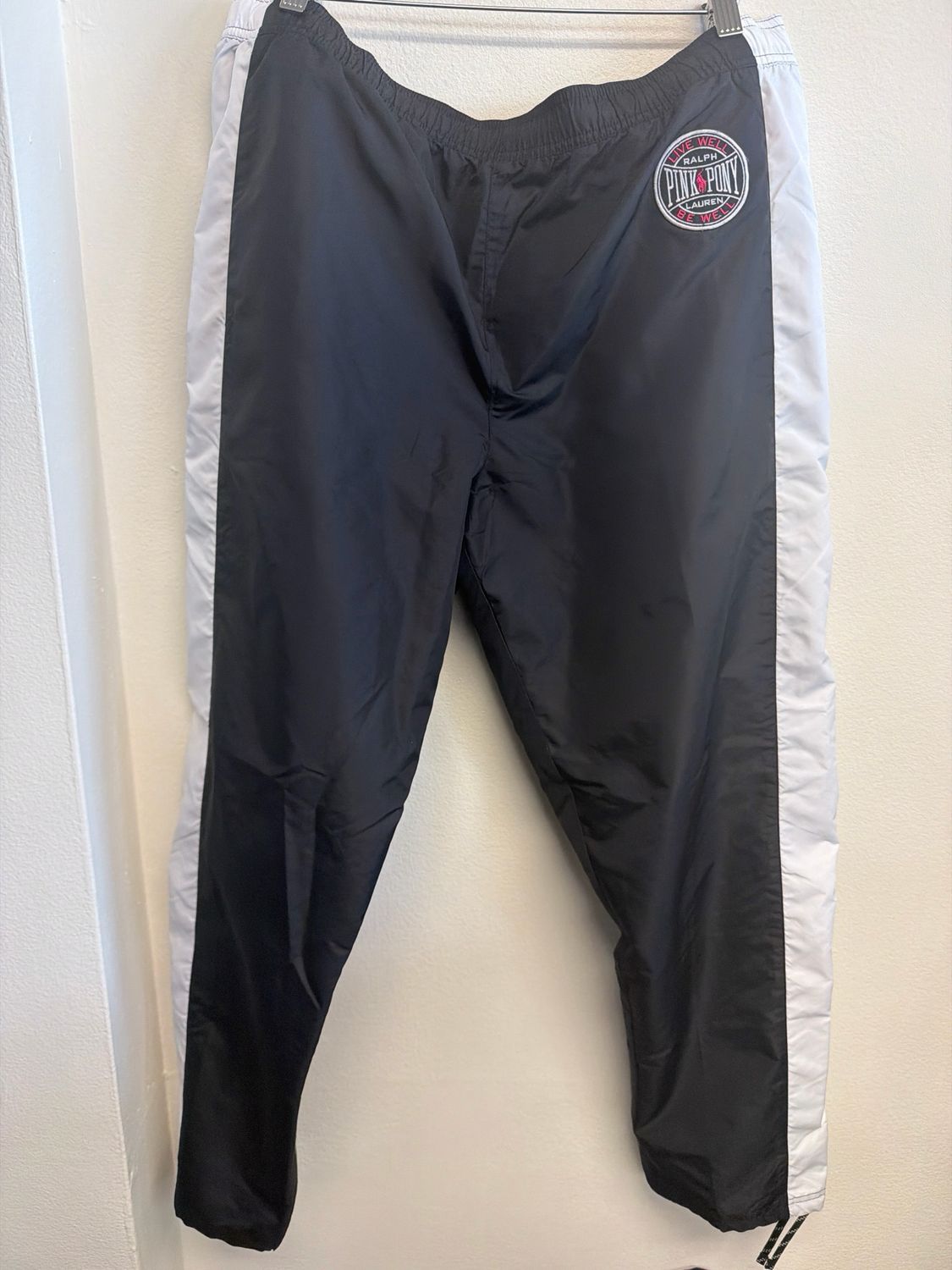 Polo RL Pink/Black Warm Up Pants Sz:L