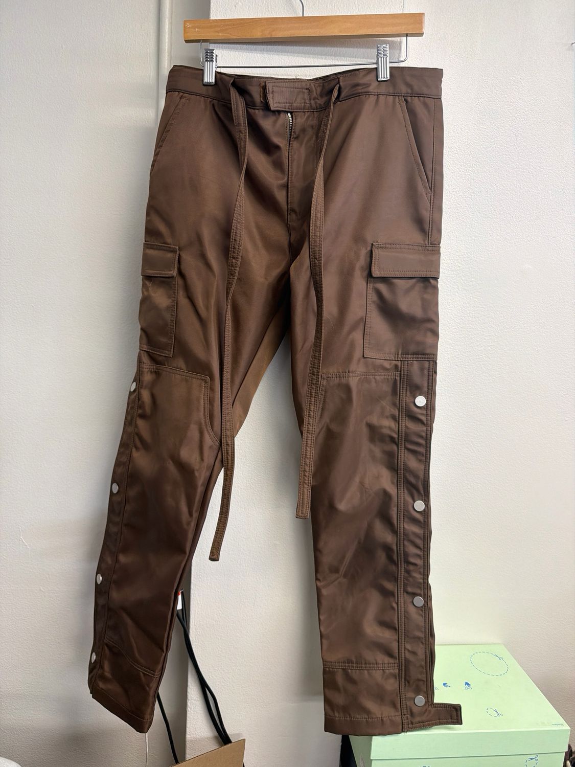 Mnml Brown Nylon Pants Sz:32
