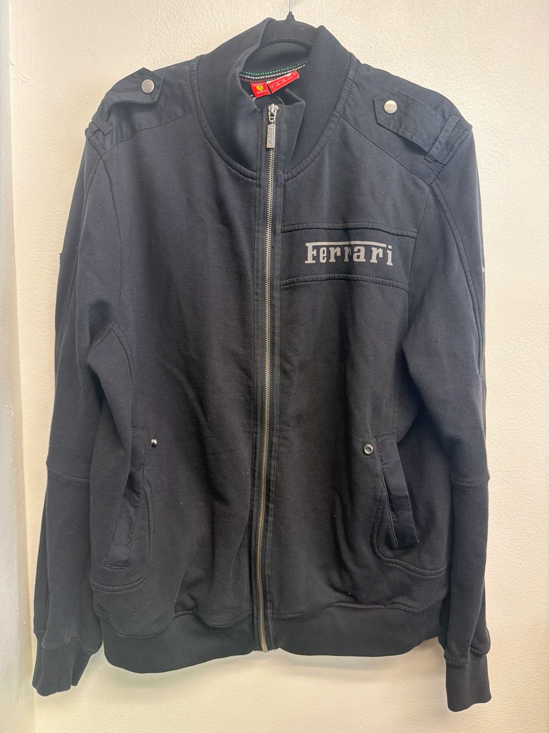 Puma Ferrari Black Zip-Up Sz:L