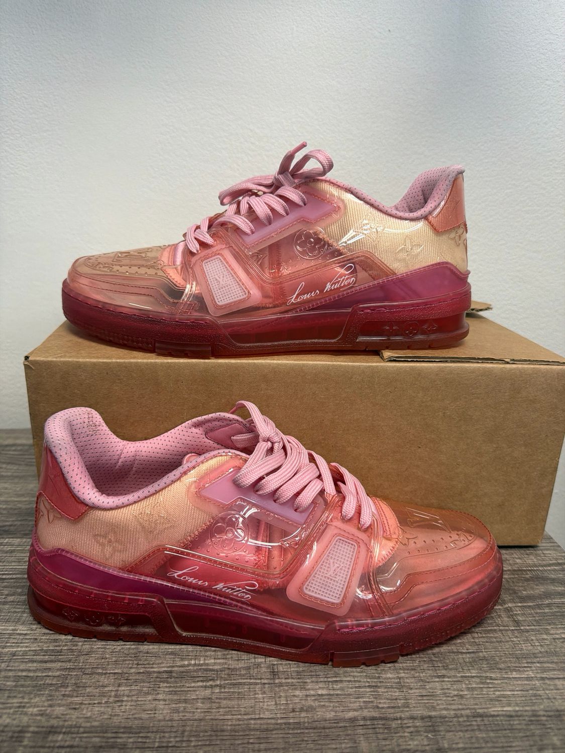 Louis Vuitton Pink Transparent Trainer (No Box) Sz:48