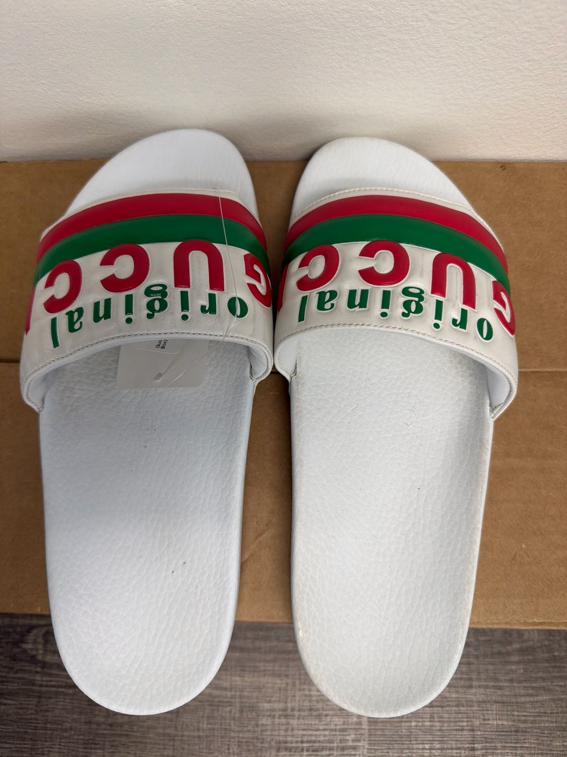 Gucci White Slides (No Box) Sz:12