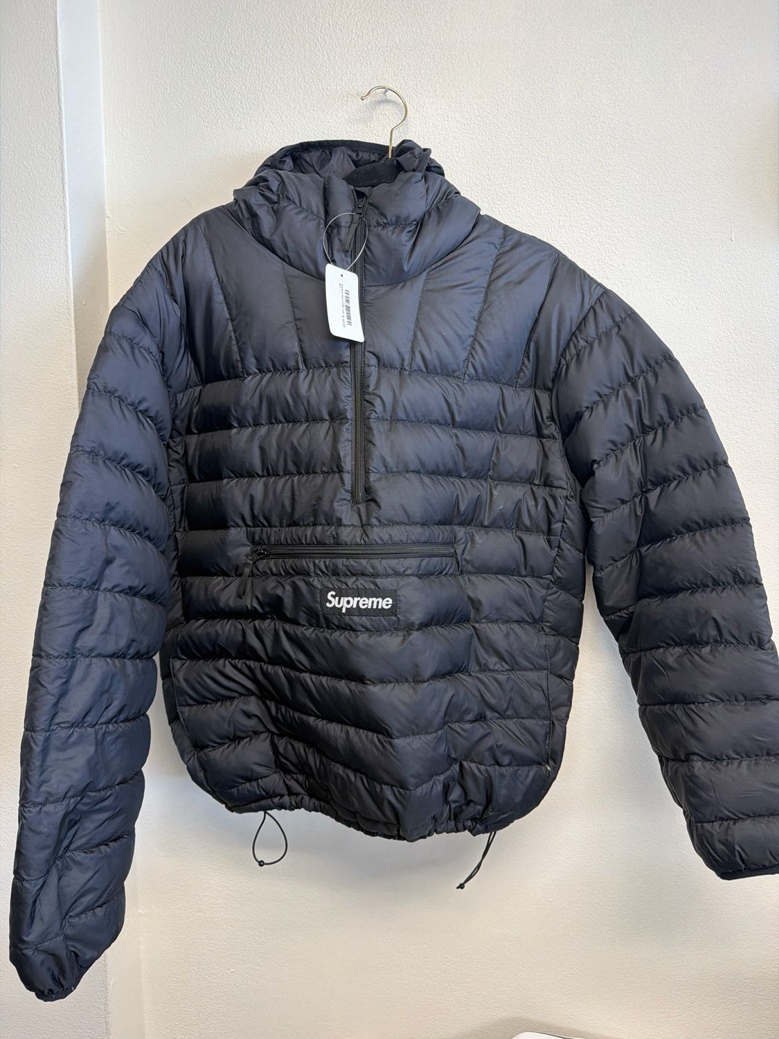 Supreme Black Puffer Coat Sz:L