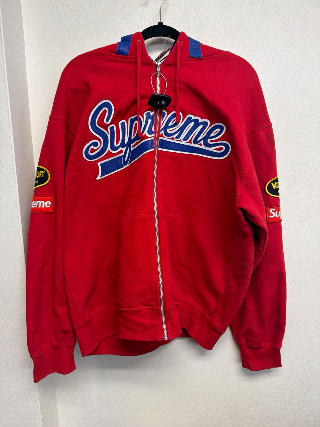 Supreme Red Web Hoodie Sz:L