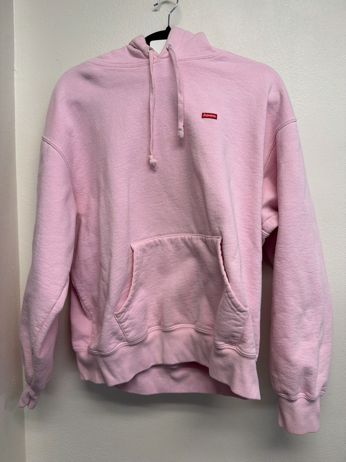 Supreme Pink Hoodie Small Box Logo Sz:M