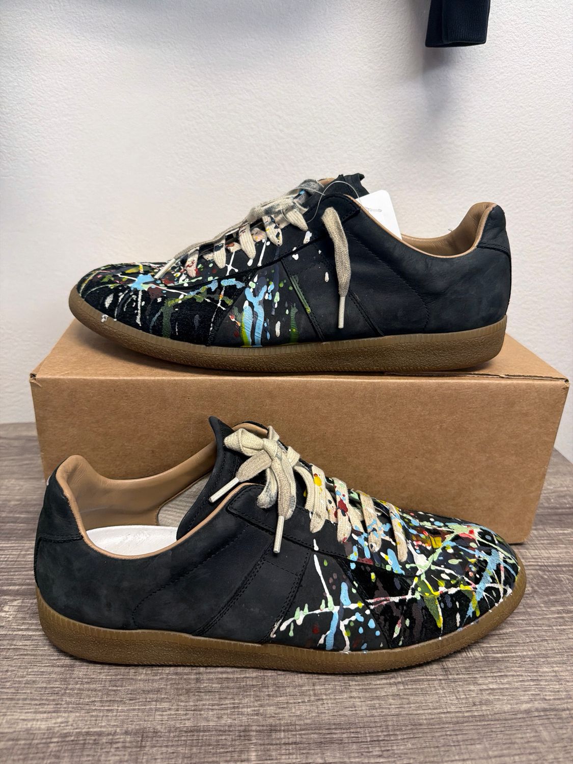 Maison Margiela Black Paint Gats (No Box) Sz:12