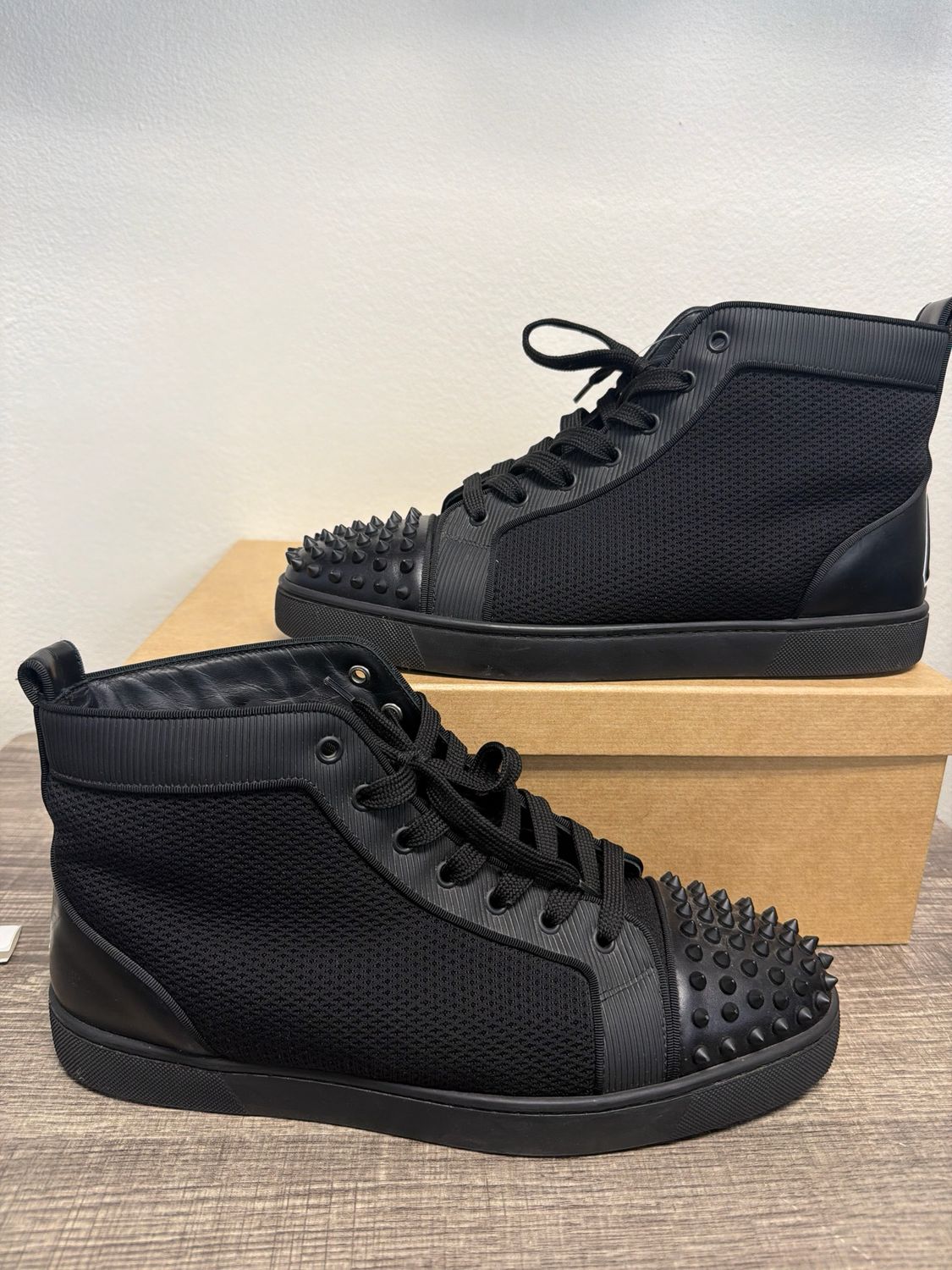 Christian Louboutin Black Spike Mesh (Box) Sz:11.5