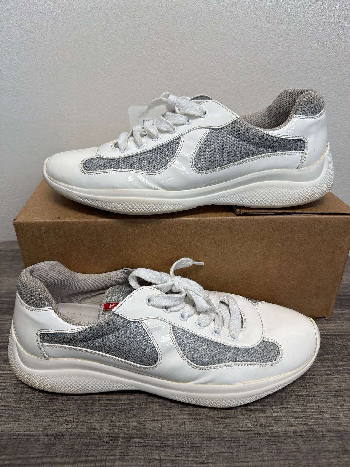 White Prada AC White/Grey Accent (No Box) Sz:11