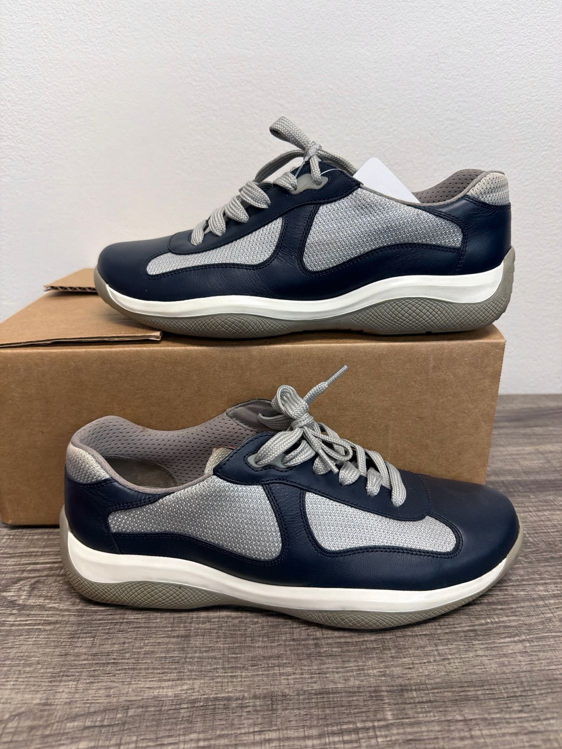 Prada American Cup Navy (No Box) Sz 7.5