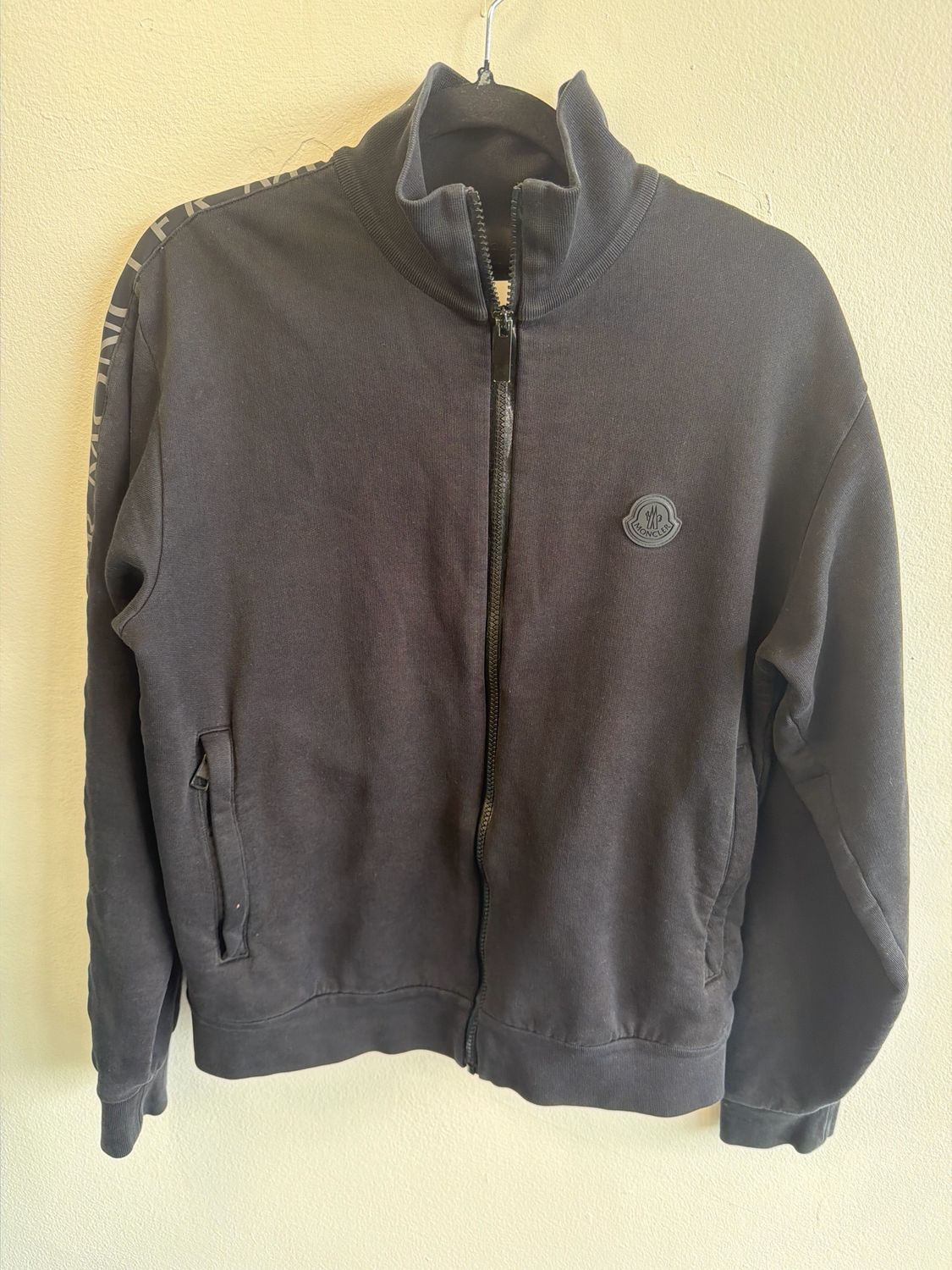 Moncler Black Zip Sweatshirt Sz S