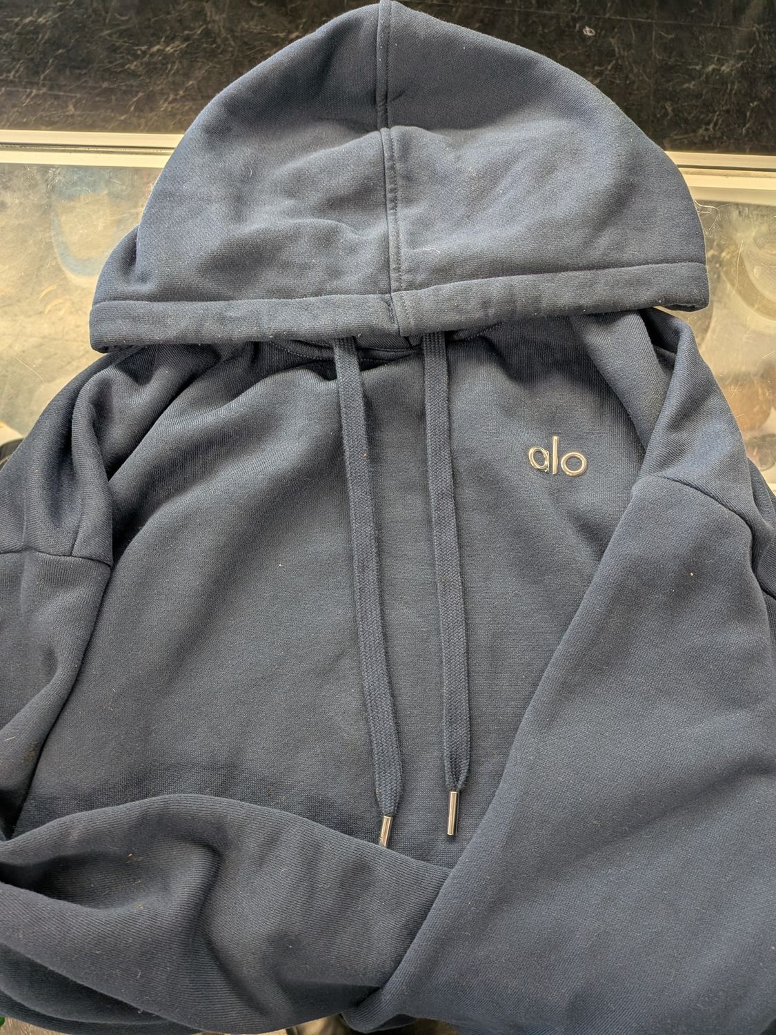 Alo Navy Pullover Hoodie Sz XS