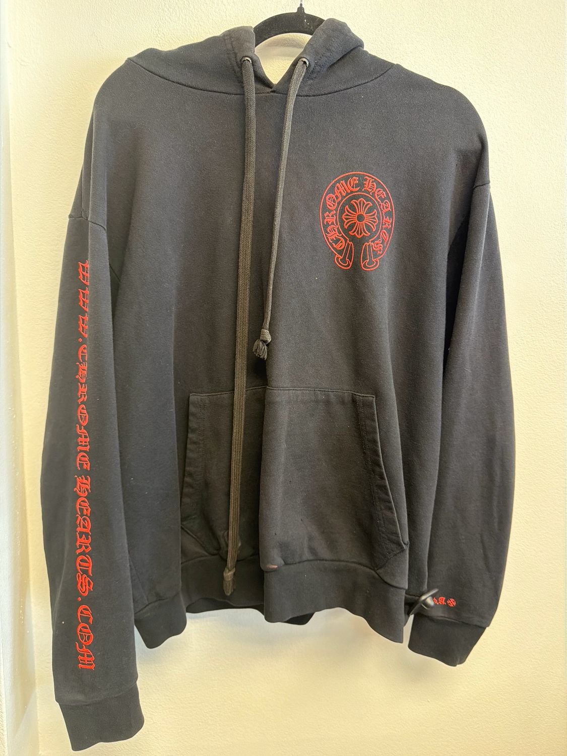 Chrome Hearts Hoodie Red Web Exclusive Sz L
