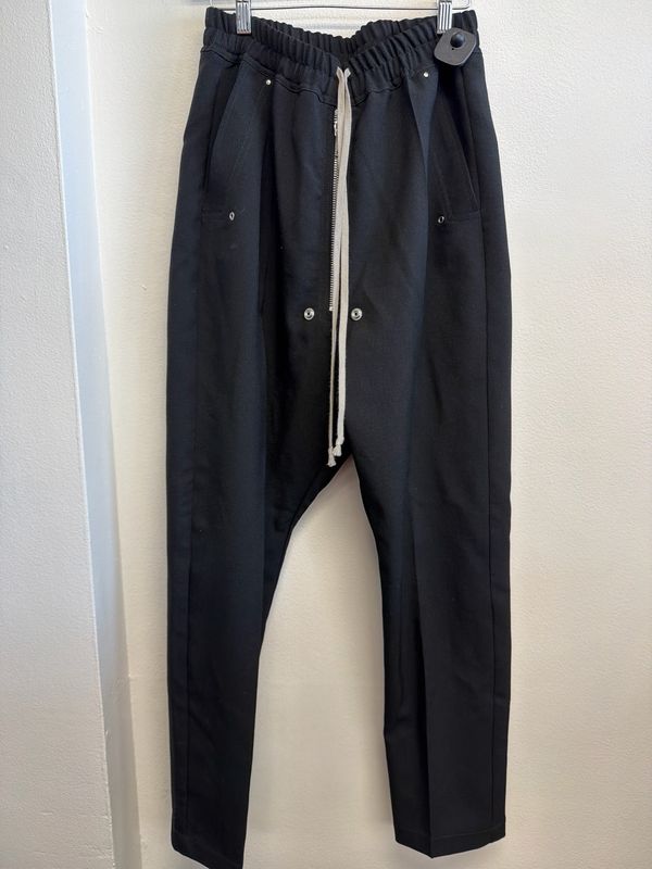 Rick Owens Black Wool Cargo Pants Sz 36