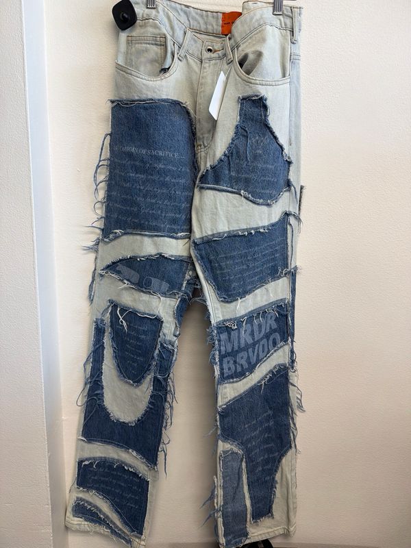 WDW Jeans Denim Patches Sz 30