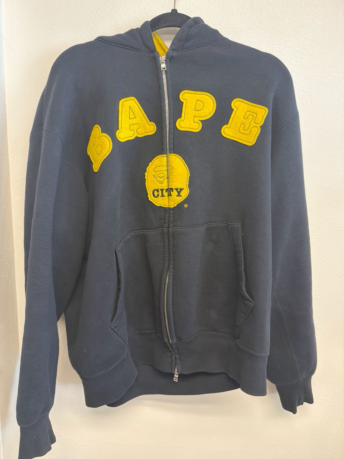 VTG Bape City Hoodie Black Sz M