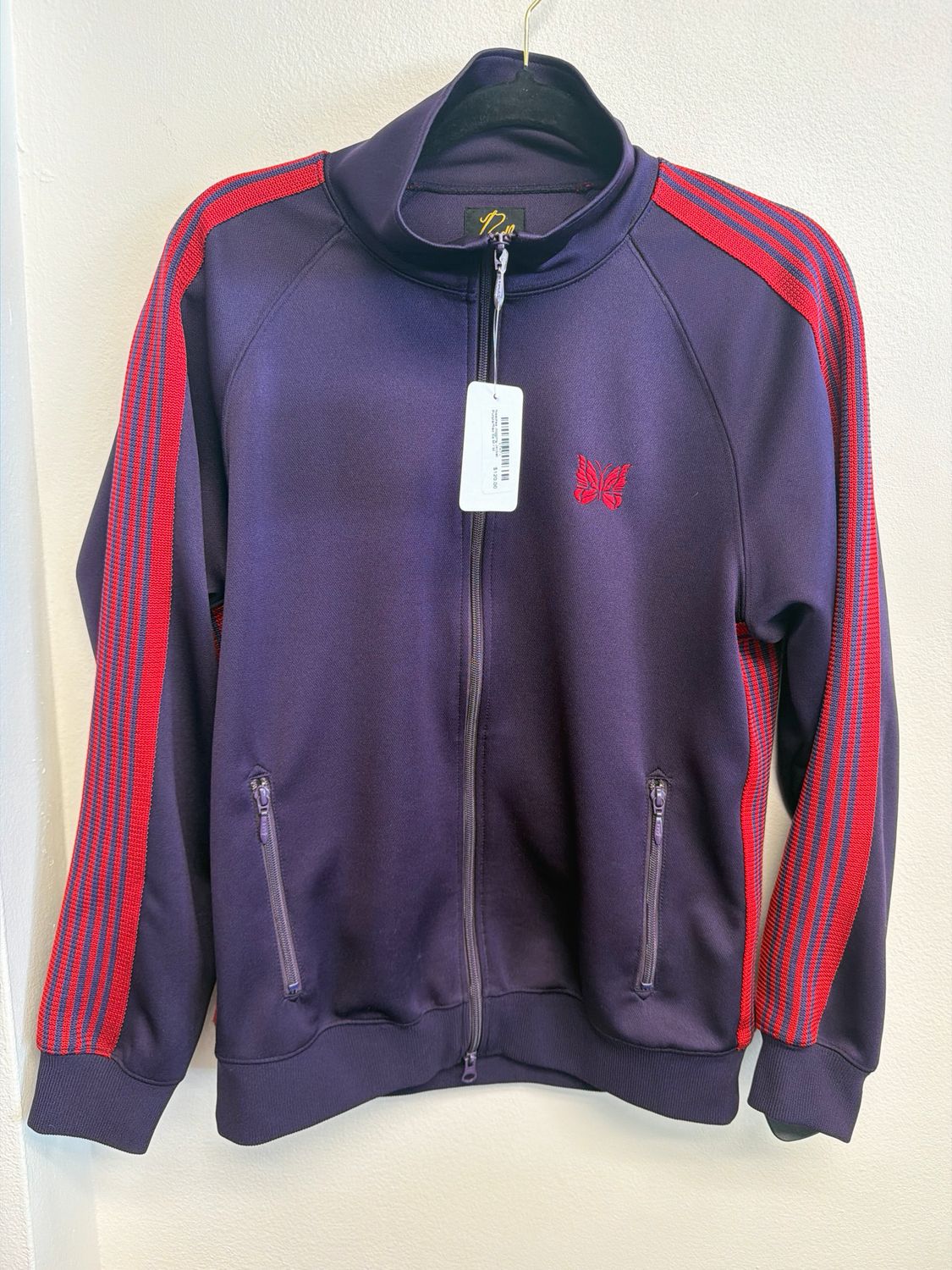 Needles Jogging Jacket Purple/Red Sz M