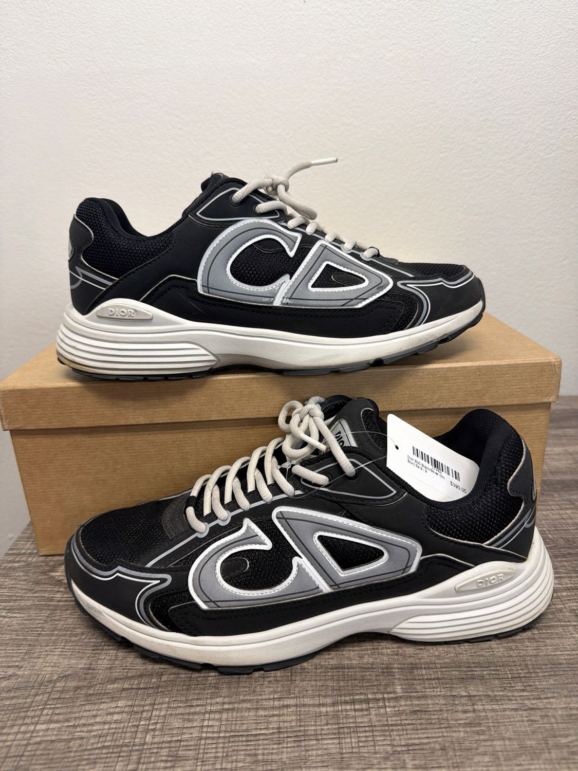 Dior B30 Black/Silver (No Box) Sz 9